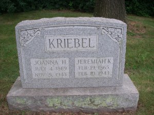 Joanna and Jeremiah Kriebel, my great-great-grandparents